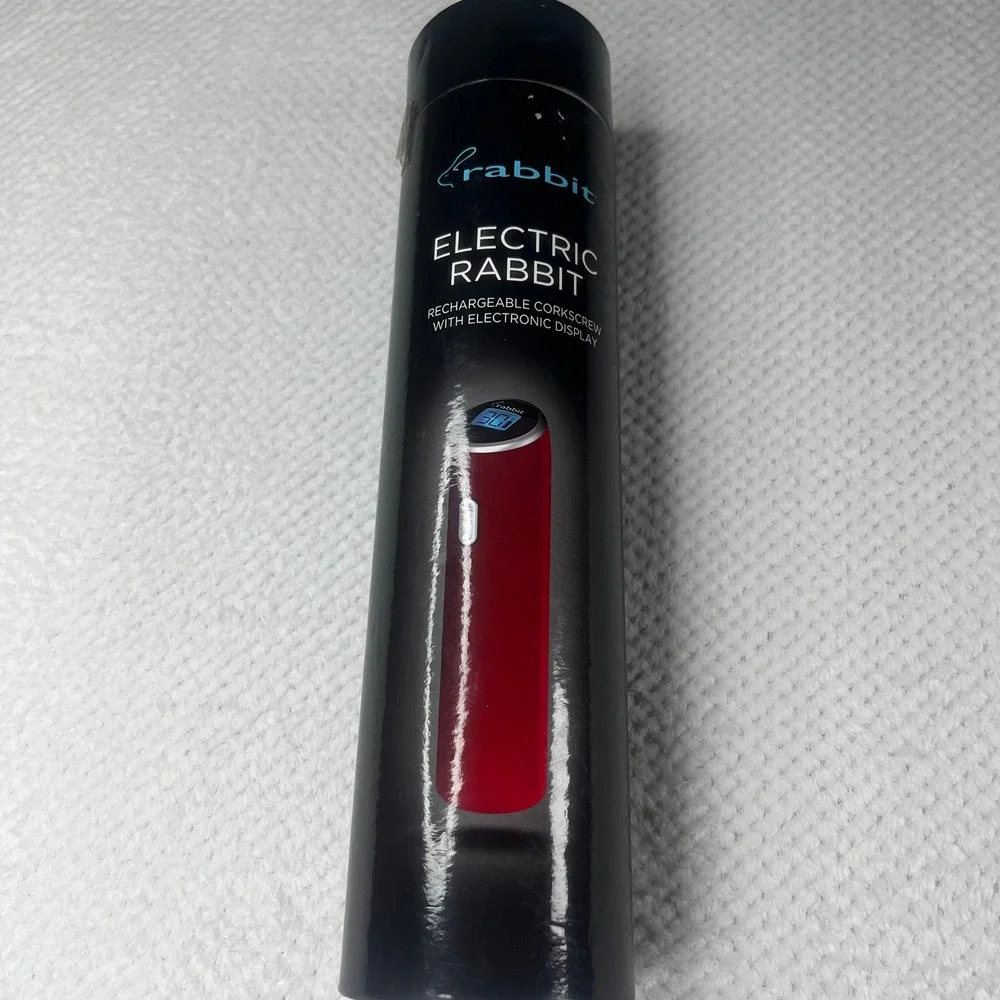 Rabbit Electric Rechargeable‎ Corkscrew Wine Opener with Electronic Display